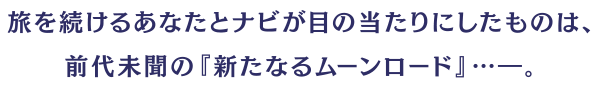 旅を続けるあなたとナビが目の当たりにしたものは、